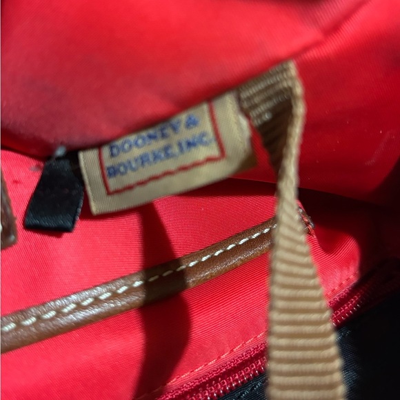 Dooney & Bourke Black and Brown Leather Trim Tote - Picture 5 of 6